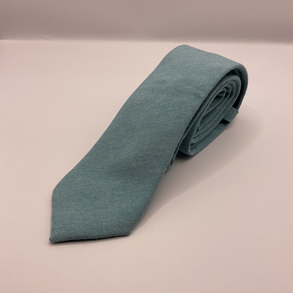 Spring Notion 100% Cotton 2.5 Wide Deep Sea Linen Necktie Wedding Part Cocktails